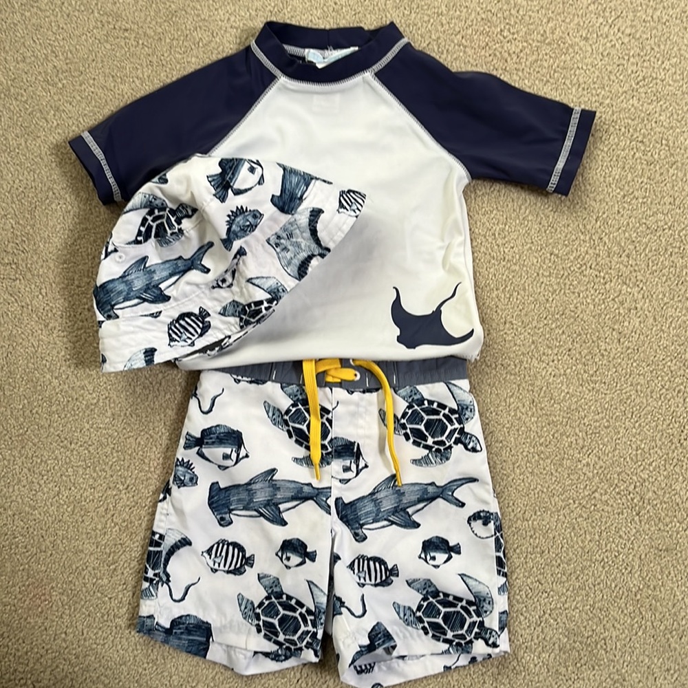 Janie and Jack Baby Boys Swim Set